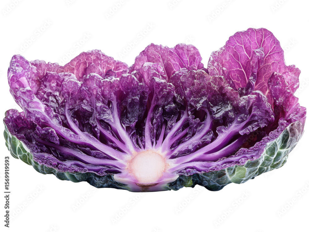 Obraz premium A purple cabbage with a white stem