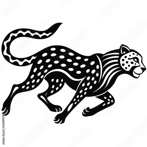 Vector illustration of wild and domestic animals including lion, cat, and horse designs, perfect as a black silhouette symbol or art decoration
