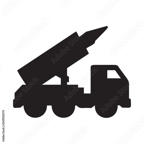 Military Missile Launcher Powerful Weaponry Icon
