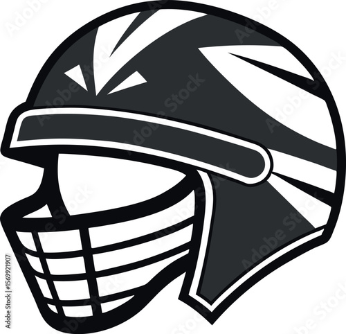 Hand Drawn Ice Hockey Helmet Vector Illustration for Players