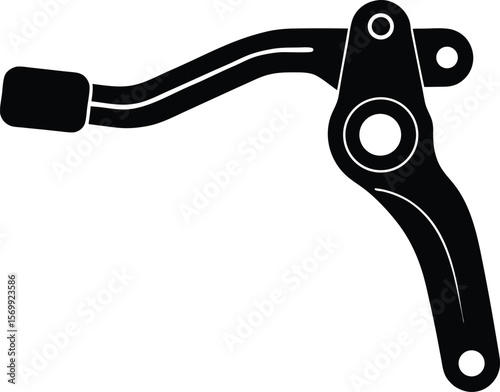 brake lever on white background.eps