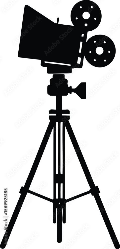 Obraz premium cinematographer s c stand on white background.eps