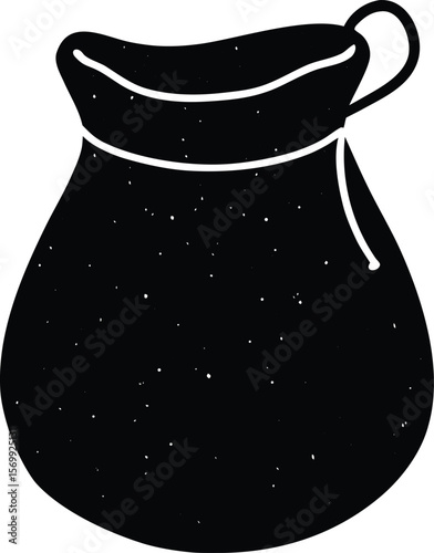 chalk bag on white background.eps