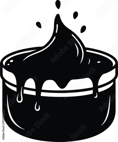clarified butter on white background.eps