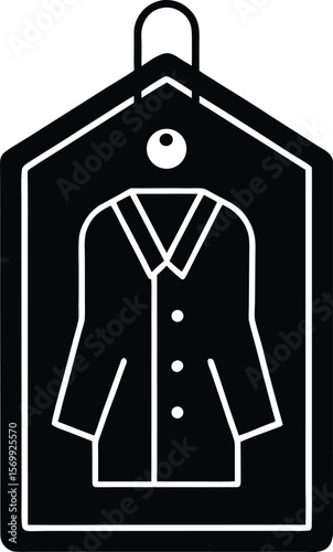 coat check tag on white background.eps