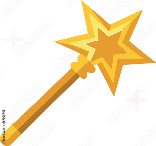 Fantasy Magic Wand Line Vector for Game or App Icons