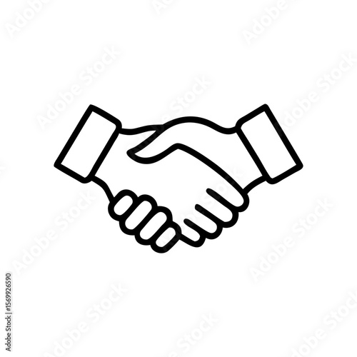 Handshake icon representing agreement and partnership  