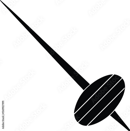 fencing foil tip on white background.eps