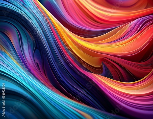 fluid harmony abstract colorful background with smooth wavy lines background colorful design best quality hyper realistic wallpaper image
