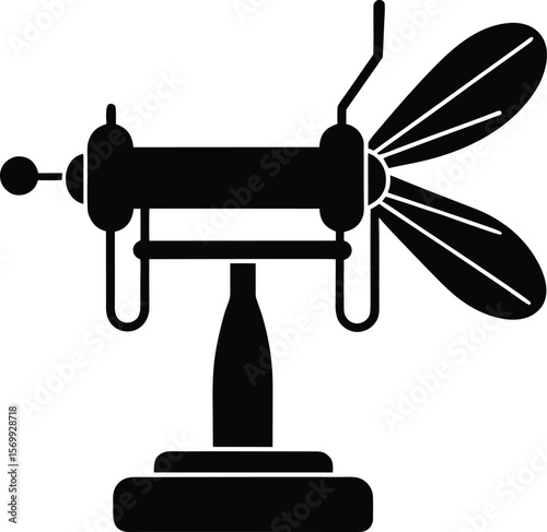 fly tying vise on white background.eps