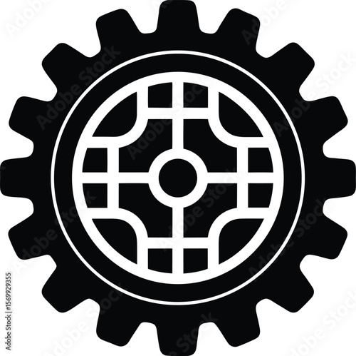 gear shift pattern diagram on white background.eps