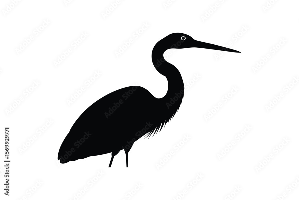 Fototapeta premium Silhouette art illustration of an Egret.eps