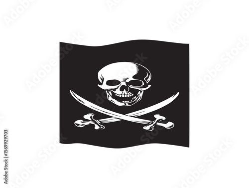 Skull and crossbones pirate emblem