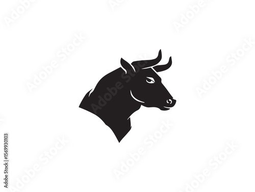A lone black and white cow stands out on a clean white background