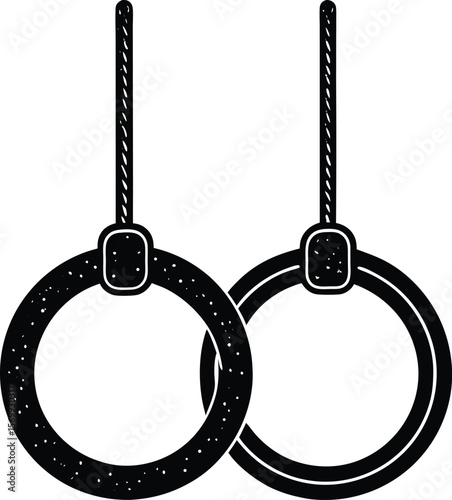 gymnastics ring on white background.eps