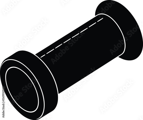 handlebar grip end cap on white background.eps