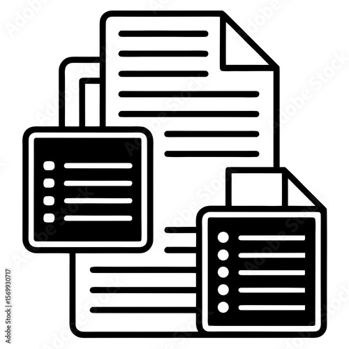 File Type Line Icons – Flat Design Vector of Document Formats for UI

