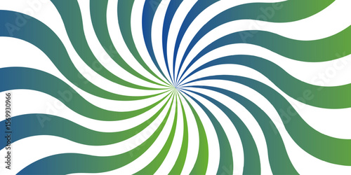 Abstract vibrant spiral background with blue and white curved rays. dynamic, hypnotic swirl pattern.Spiral radial striped backdrop design. Suitable for comic designs, invitation.