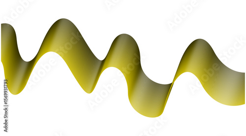 Blend Flowing Yellow Color Curved Smooth Abstract Background Design Vector Illustration
