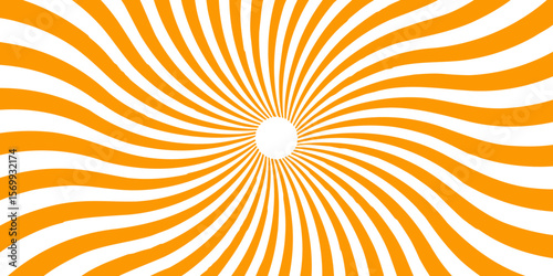 Retro pixelated backdrop for Anime or manga. Yellow color and white color Sunburst for the background. Spiral starburst and striped pattern abstract geometric retro sunrays line wavy texture.