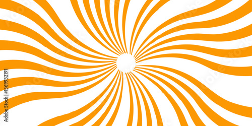 Retro pixelated backdrop for Anime or manga. Yellow color and white color Sunburst for the background. Spiral starburst and striped pattern abstract geometric retro sunrays line wavy texture.
