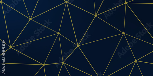 The background features a modern, abstract style with a blue and white color scheme. Low poly gradient shapes luxury gold platinum lines vector. Futuristic science technology hi tech digital abstract