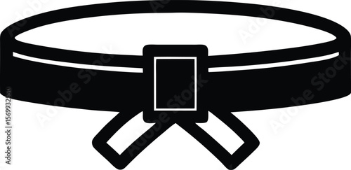 judo belt on white background.eps