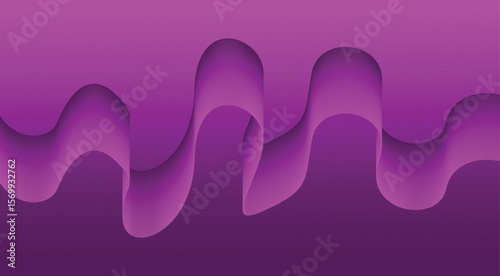 Blend Flowing Background Purple Curved Smooth Abstract Design Vector Illustration