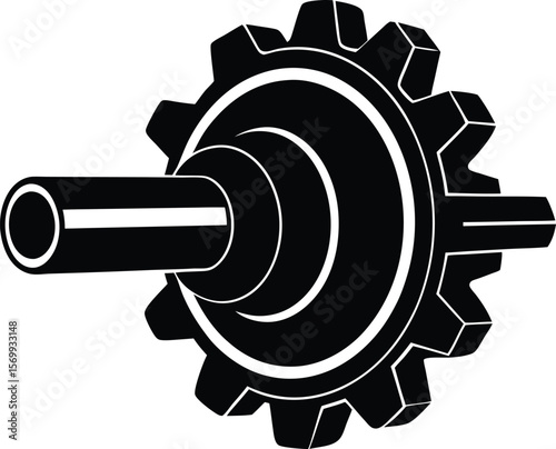 lathe chuck on white background.eps