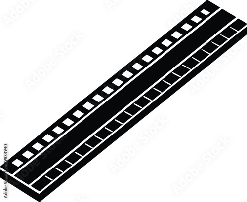 linear rail on white background.eps