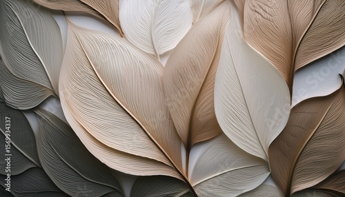 neutral color aesthetic photo with veins of leaf nature abstract of flower petals