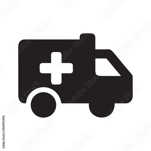 Emergency Medical Services Ambulance Icon, Healthcare Transport