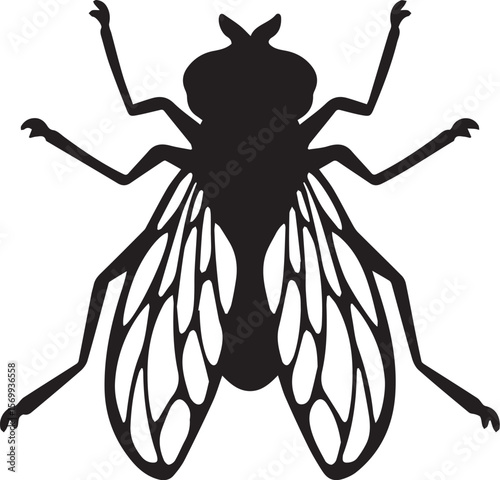 Print Housefly Insect Silhouette