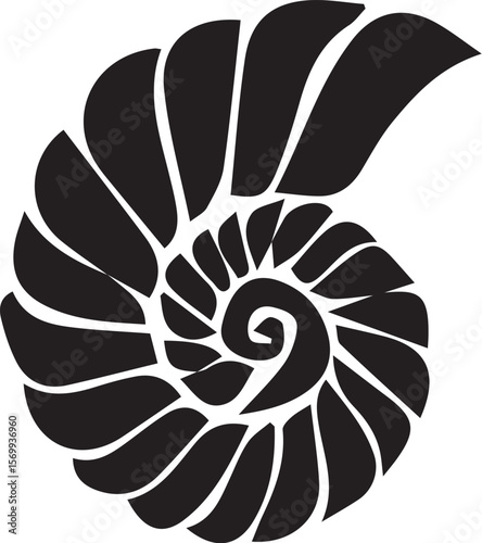 Print Seashell Conch Silhouette