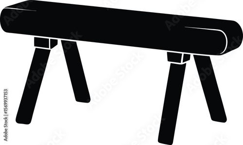pommel horse on white background.eps
