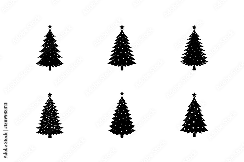 Obraz premium mini christmas tree vector art