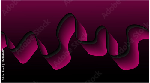 Blend Flowing Curved Smooth Background Maroon Color Abstract Design Vector Illustration