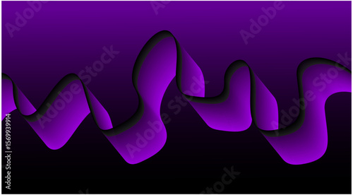 Blend Flowing Curved Smooth Background Purple Color Abstract Design Vector Illustration