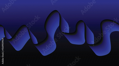 Blend Flowing Curved Smooth Background Blue Color Abstract Design Vector Illustration