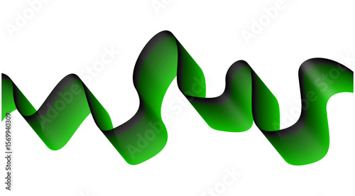Blend Flowing Curved Smooth Green Abstract Background Design Vector Illustration