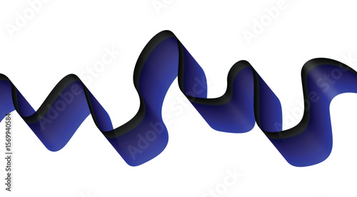 Blend Flowing Curved Smooth Blue Abstract Background Design Vector Illustration