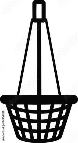 ski pole basket on white background.eps