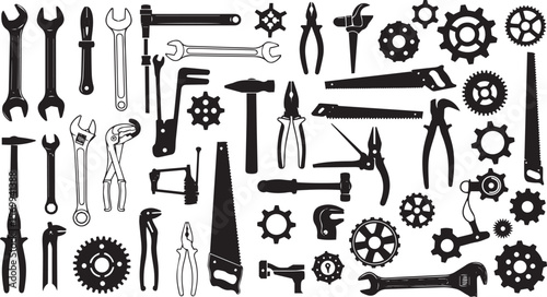 set of tools & gears