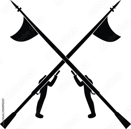 speargun band on white background.eps