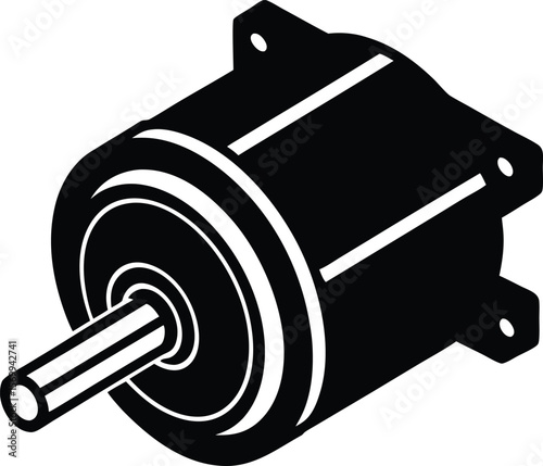 stepper motor on white background.eps