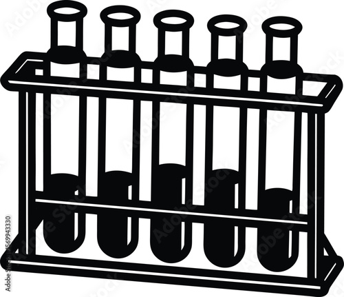 test tube rack on white background.eps