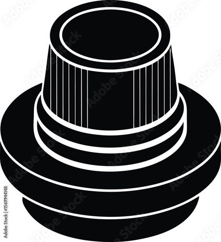 valve stem cap on white background.eps
