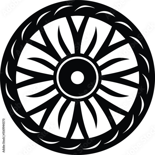 viking spindle whorl on white background.eps
