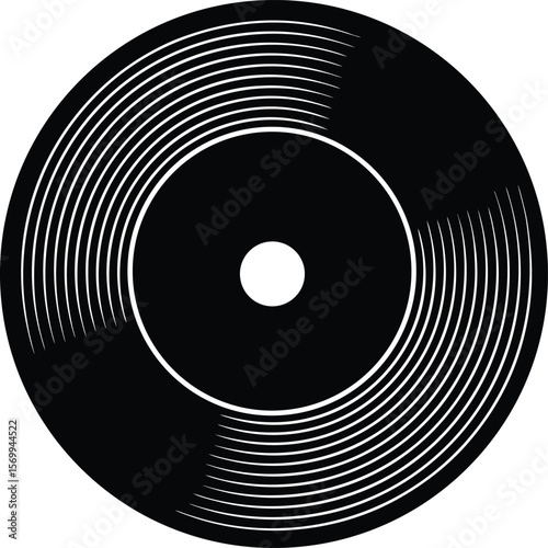 vinyl record groove  macro  on white background.eps
