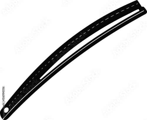 windshield wiper blade refill on white background.eps